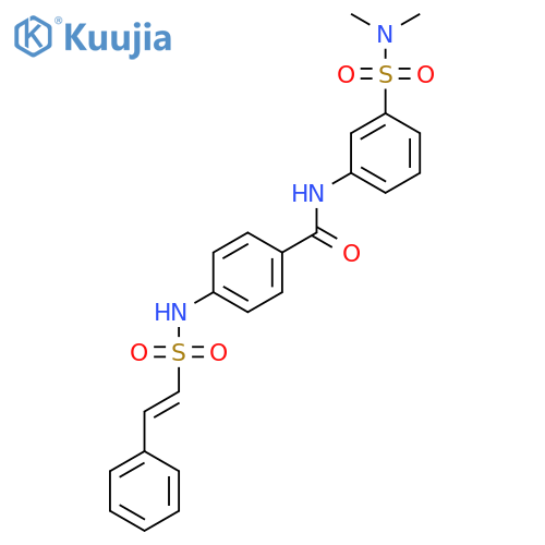 N-[3-(dimethylsulfamoyl)phenyl]-4-(2-phenylethenesulfonamido)benzamide structure