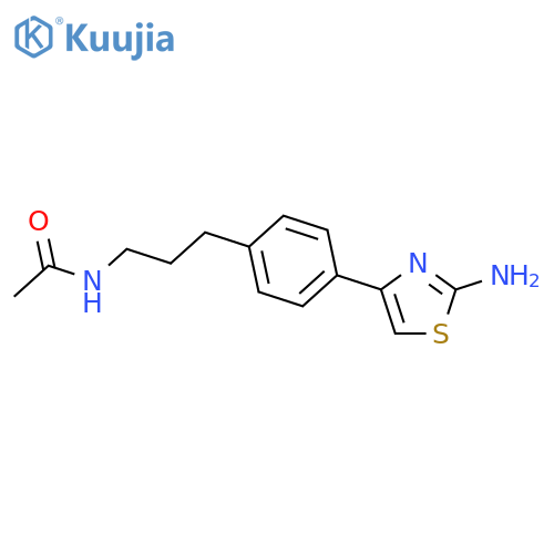 N-{3-4-(2-Amino-1,3-thiazol-4-yl)phenylpropyl}acetamide structure