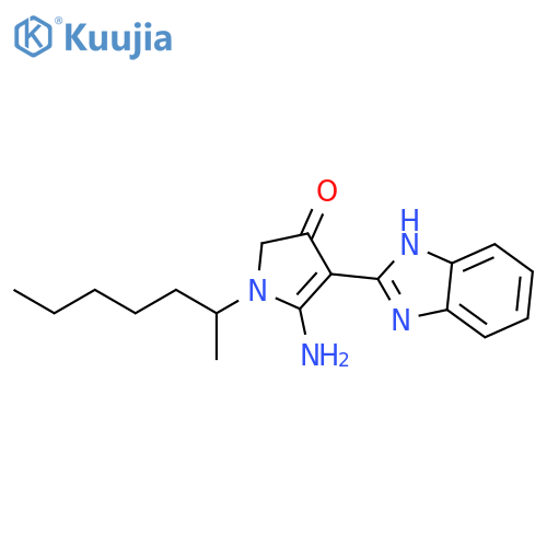 5-amino-4-(1H-1,3-benzodiazol-2-yl)-1-(heptan-2-yl)-2,3-dihydro-1H-pyrrol-3-one structure