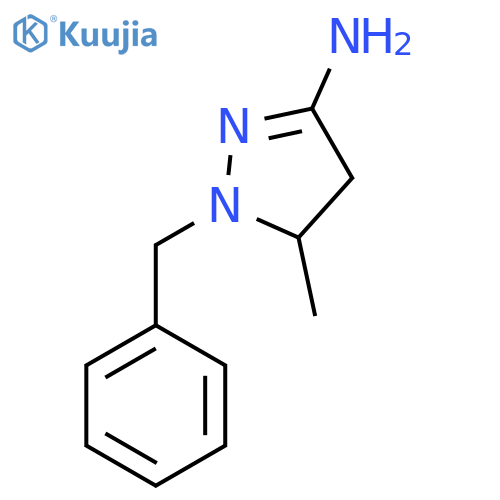 1-Benzyl-5-methyl-4,5-dihydro-1H-pyrazol-3-amine structure