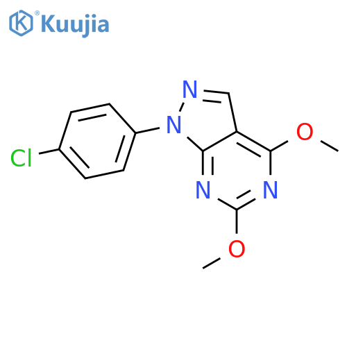 1-(4-Chlorophenyl)-4,6-dimethoxypyrazolo[3,4-d]pyrimidine structure