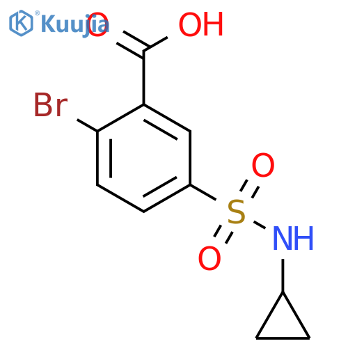 2-bromo-5-(cyclopropylsulfamoyl)benzoic acid structure
