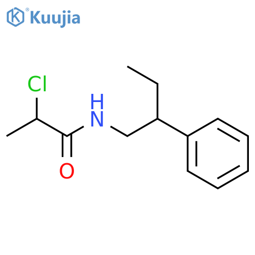 2-chloro-N-(2-phenylbutyl)propanamide structure