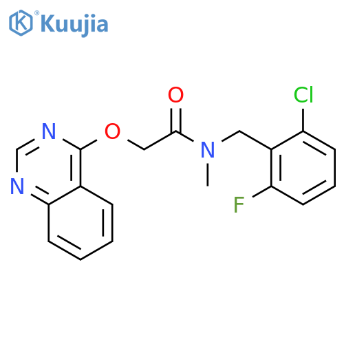 Acetamide, N-[(2-chloro-6-fluorophenyl)methyl]-N-methyl-2-(4-quinazolinyloxy)- structure