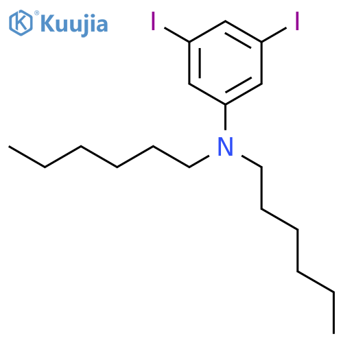 Benzenamine, N,N-dihexyl-3,5-diiodo- structure
