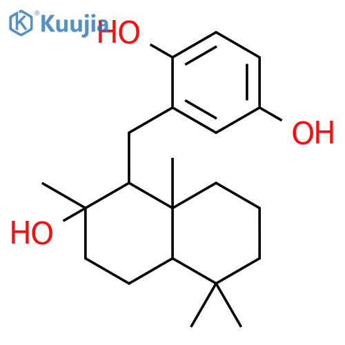 1,4-Benzenediol, 2-[[(1R,2R,4aS,8aS)-decahydro-2-hydroxy-2,5,5,8a-tetramethyl-1-naphthalenyl]methyl]- structure
