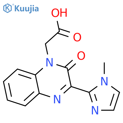 2-[3-(1-methyl-1H-imidazol-2-yl)-2-oxo-1,2-dihydroquinoxalin-1-yl]acetic acid structure
