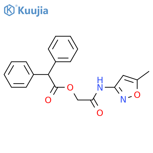 (5-methyl-1,2-oxazol-3-yl)carbamoylmethyl 2,2-diphenylacetate structure