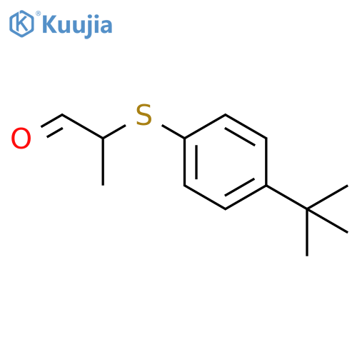 Propanal, 2-[[4-(1,1-dimethylethyl)phenyl]thio]- structure