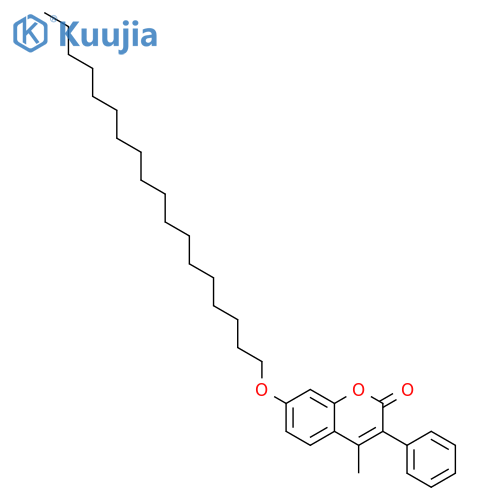 2H-1-BENZOPYRAN-2-ONE, 4-METHYL-7-(OCTADECYLOXY)-3-PHENYL- structure