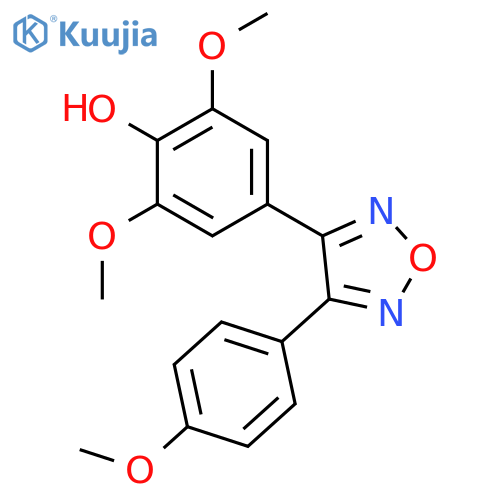 PHENOL, 2,6-DIMETHOXY-4-[4-(4-METHOXYPHENYL)-1,2,5-OXADIAZOL-3-YL]- structure