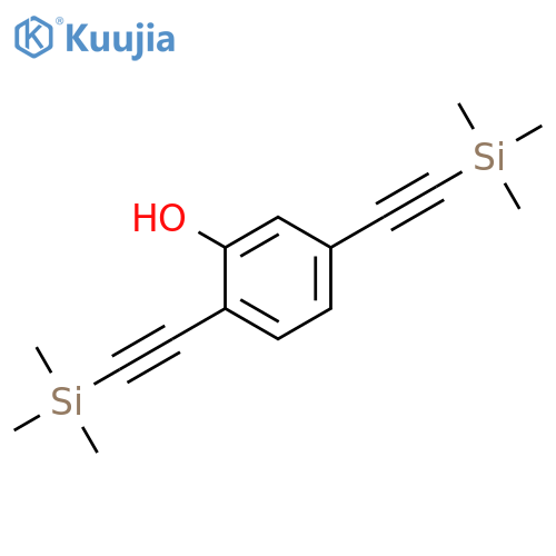 PHENOL, 2,5-BIS[(TRIMETHYLSILYL)ETHYNYL]- structure