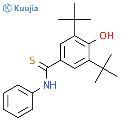 BENZENECARBOTHIOAMIDE, 3,5-BIS(1,1-DIMETHYLETHYL)-4-HYDROXY-N-PHENYL- structure