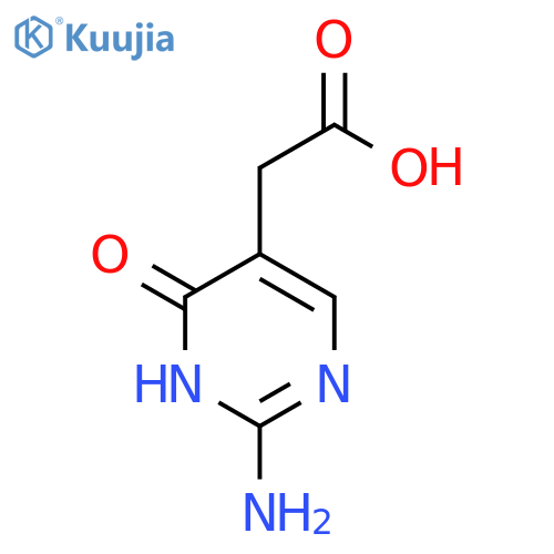 (2-amino-6-oxo-1,6-dihydropyrimidin-5-yl)acetic acid structure