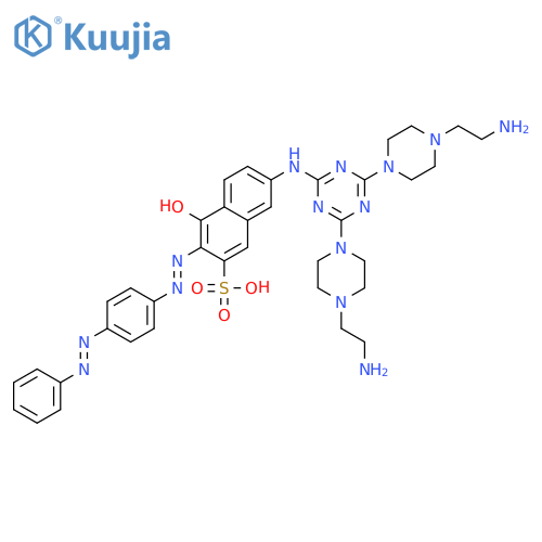 7-[[4,6-Bis[4-(2-aminoethyl)-1-piperazinyl]-1,3,5-triazin-2-yl]amino]-4-hydroxy-3-[[4-(phenylazo)phenyl]azo]-2-naphthalenesulfonic acid structure