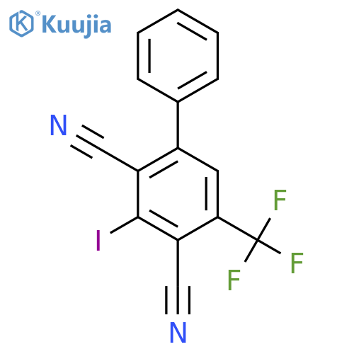[1,1'-Biphenyl]-2,4-dicarbonitrile, 3-iodo-5-(trifluoromethyl)- structure