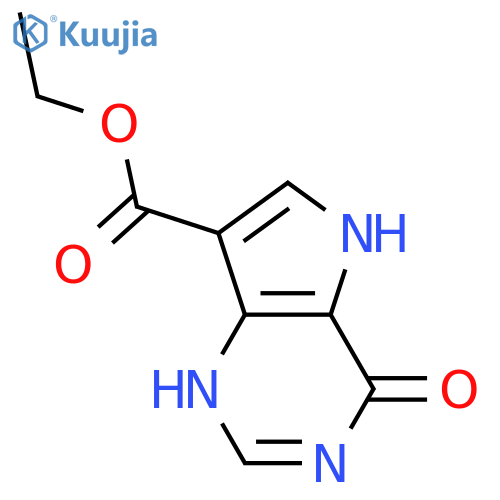 ethyl 4-hydroxy-5H-pyrrolo[3,2-d]pyrimidine-7-carboxylate structure