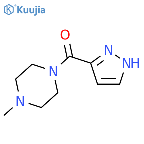 1-methyl-4-(1H-pyrazole-3-carbonyl)piperazine structure