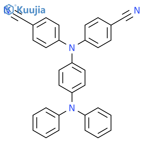 BENZONITRILE, 4,4'-[[4-(DIPHENYLAMINO)PHENYL]IMINO]BIS- structure