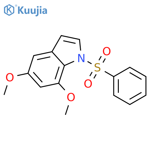 1H-INDOLE, 5,7-DIMETHOXY-1-(PHENYLSULFONYL)- structure