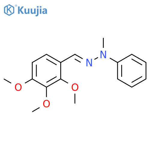 Benzaldehyde, 2,3,4-trimethoxy-, methylphenylhydrazone structure