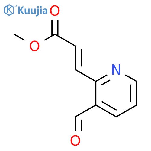 2-Propenoic acid, 3-(3-formyl-2-pyridinyl)-, methyl ester, (2E)- structure
