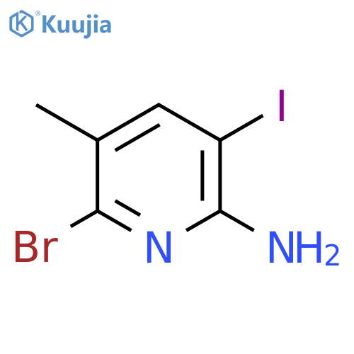 6-bromo-3-iodo-5-methyl-pyridin-2-amine structure