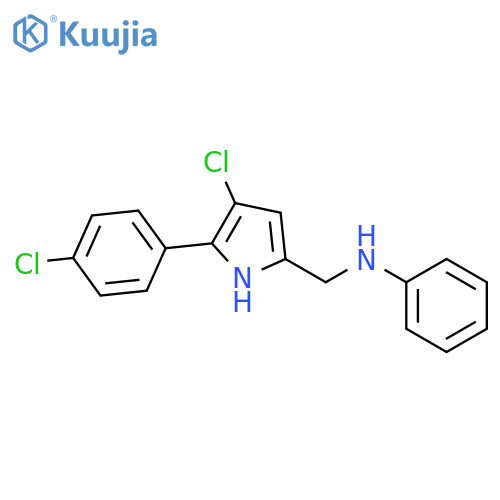 1H-PYRROLE-2-METHANAMINE, 4-CHLORO-5-(4-CHLOROPHENYL)-N-PHENYL- structure