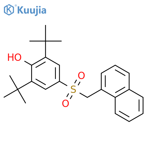 PHENOL, 2,6-BIS(1,1-DIMETHYLETHYL)-4-[(1-NAPHTHALENYLMETHYL)SULFONYL]- structure