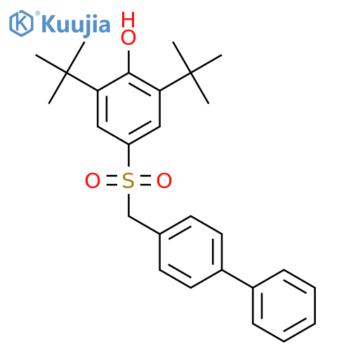 Phenol, 4-[([1,1'-biphenyl]-4-ylmethyl)sulfonyl]-2,6-bis(1,1-dimethylethyl)- structure