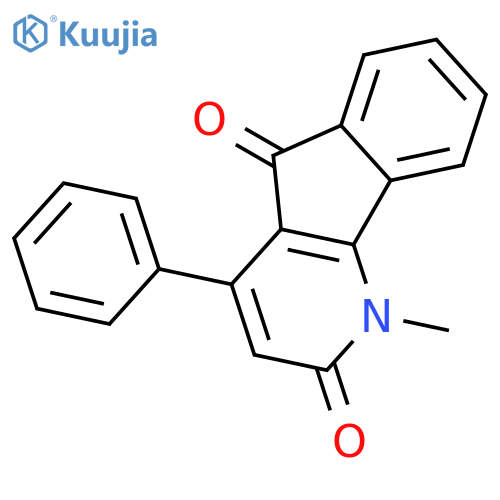 1H-INDENO[1,2-B]PYRIDINE-2,5-DIONE, 1-METHYL-4-PHENYL- structure