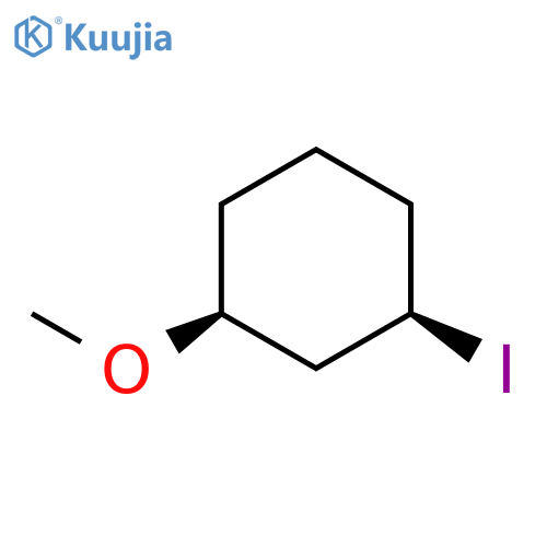 Cyclohexane, 1-iodo-3-methoxy-, (1R,3S)-rel- structure