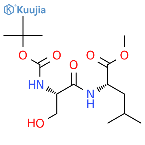 L-Leucine, N-[(1,1-dimethylethoxy)carbonyl]-L-seryl-, methyl ester structure
