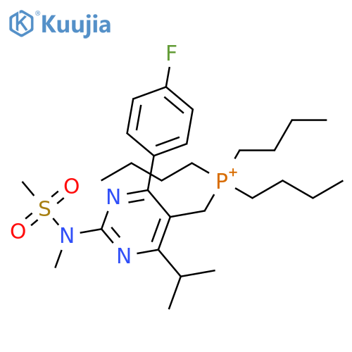 Tributyl[[4-(4-fluorophenyl)-6-(1-methylethyl)-2-[methyl(methylsulfonyl)amino]-5-pyrimidinyl]methyl]phosphonium structure
