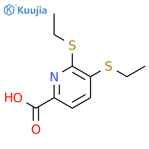 2-PYRIDINECARBOXYLIC ACID, 5,6-BIS(ETHYLTHIO)- structure