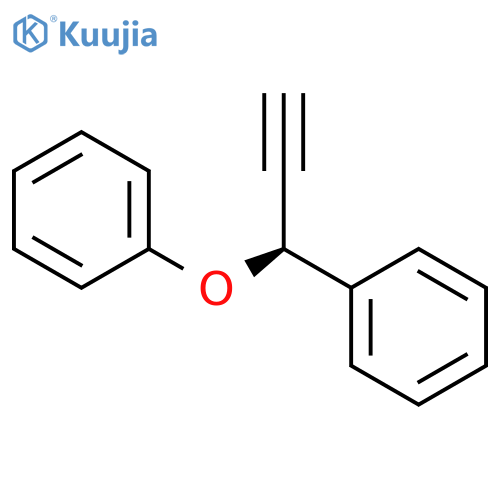 Benzene, [(1S)-1-phenoxy-2-propynyl]- structure