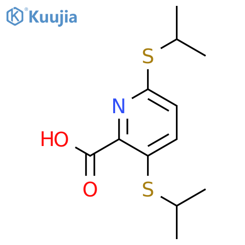 2-PYRIDINECARBOXYLIC ACID, 3,6-BIS[(1-METHYLETHYL)THIO]- structure