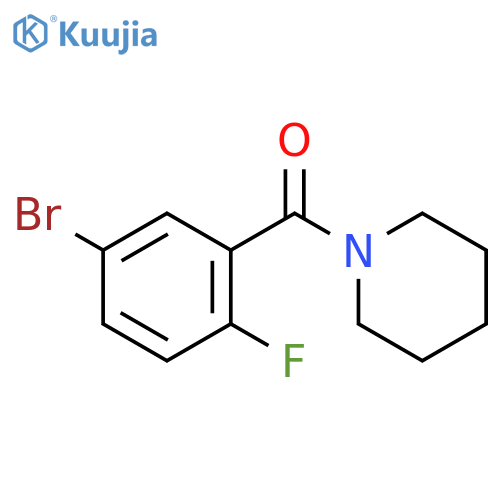 (5-Bromo-2-fluorophenyl)(piperidin-1-yl)methanone structure