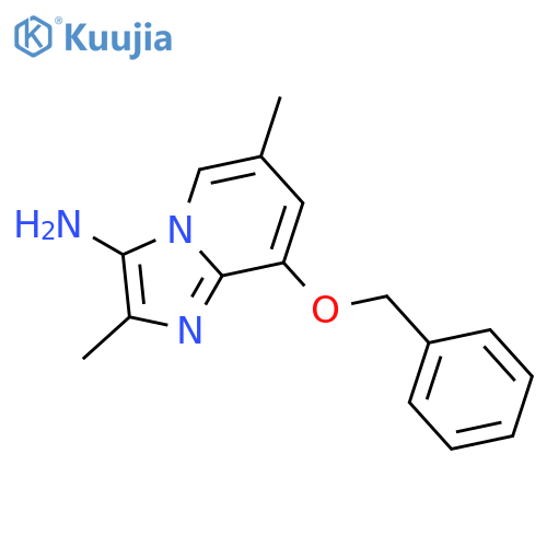 IMIDAZO[1,2-A]PYRIDIN-3-AMINE, 2,6-DIMETHYL-8-(PHENYLMETHOXY)- structure