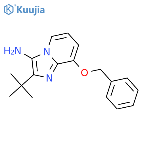 IMIDAZO[1,2-A]PYRIDIN-3-AMINE, 2-(1,1-DIMETHYLETHYL)-8-(PHENYLMETHOXY)- structure