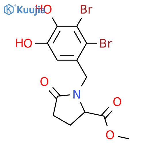N-(2,3-Dibromo-4,5-dihydroxybenzyl)pyroglutamic acid structure
