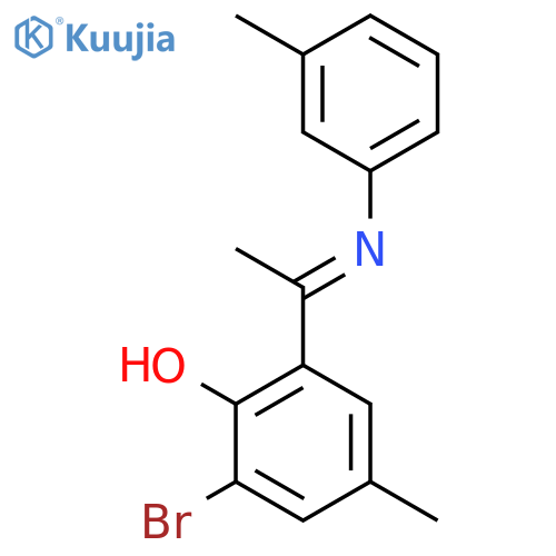 PHENOL, 2-BROMO-4-METHYL-6-[1-[(3-METHYLPHENYL)IMINO]ETHYL]- structure