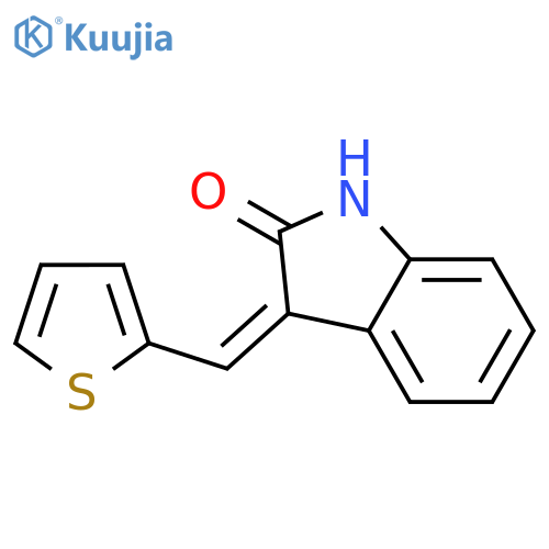 (3Z)-3-(thien-2-ylmethylene)-1,3-dihydro-2H-indol-2-one (en) structure