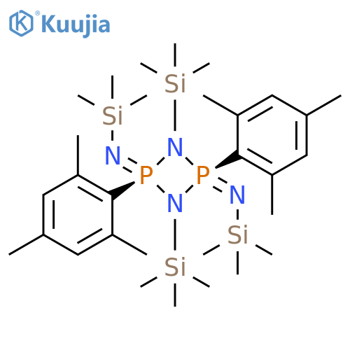 1,3,2,4-Diazadiphosphetidine, 2,2,4,4-tetrahydro-2,4-bis(2,4,6-trimethylphenyl)-1,3-bis(trimethylsilyl)-2,4-bis[(trimethylsilyl)imino]-, cis- (9CI) structure