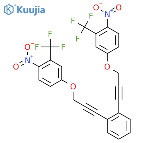 Benzene, 1,2-bis[3-[4-nitro-3-(trifluoromethyl)phenoxy]-1-propynyl]- structure