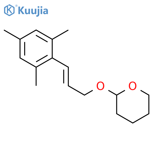 2H-Pyran, tetrahydro-2-[[(2E)-3-(2,4,6-trimethylphenyl)-2-propenyl]oxy]- structure