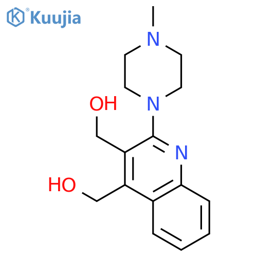 3,4-Quinolinedimethanol, 2-(4-methyl-1-piperazinyl)- structure