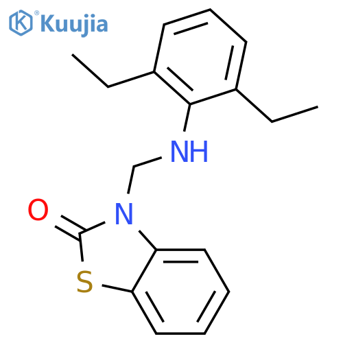 2(3H)-BENZOTHIAZOLONE, 3-[[(2,6-DIETHYLPHENYL)AMINO]METHYL]- structure
