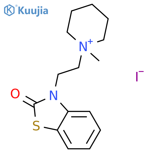 PIPERIDINIUM, 1-METHYL-1-[2-(2-OXO-3(2H)-BENZOTHIAZOLYL)ETHYL]-, IODIDE structure