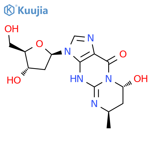Pyrimido[1,2-a]purin-10(3H)-one,3-(2-deoxy-b-D-erythro-pentofuranosyl)-4,6,7,8-tetrahydro-8-hydroxy-6-methyl-,(6R,8R)- structure